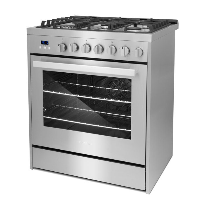 Cosmo 30 in. 5.0 cu. ft. Single Oven Gas Range with 5 Burner Cooktop in